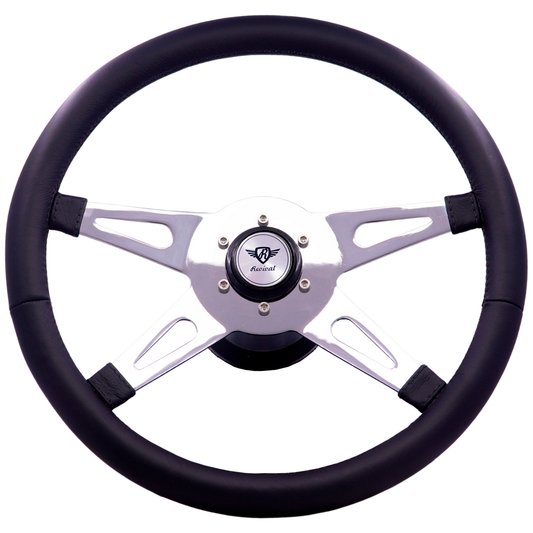 Revival LT Light Leather Steering Wheel (Silver Logo)