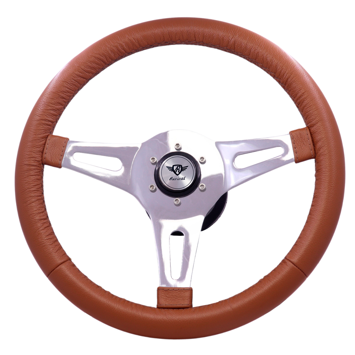 Revival Mini Classic Caramel Leather Steering Wheel