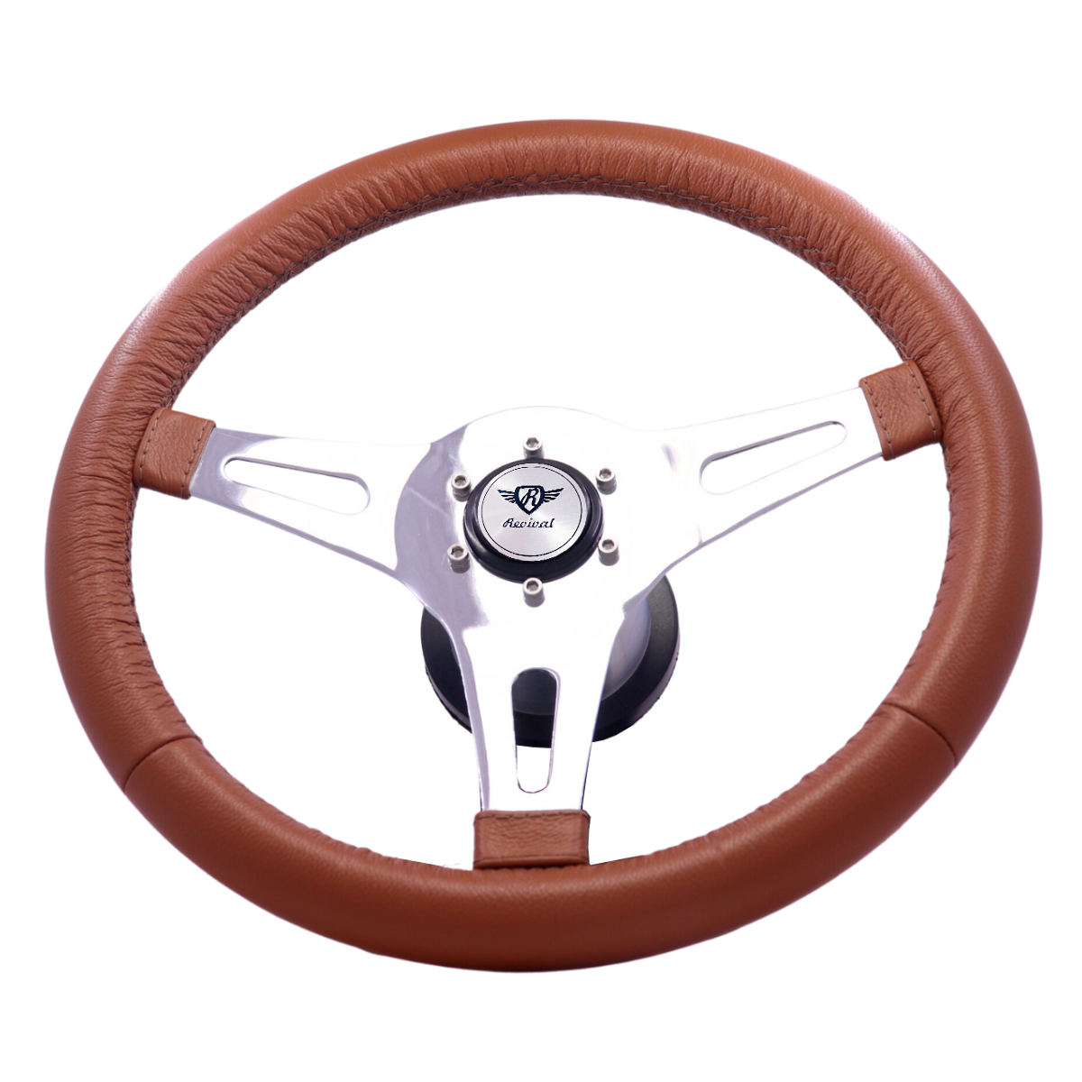 Revival Mini Classic Caramel Leather Steering Wheel