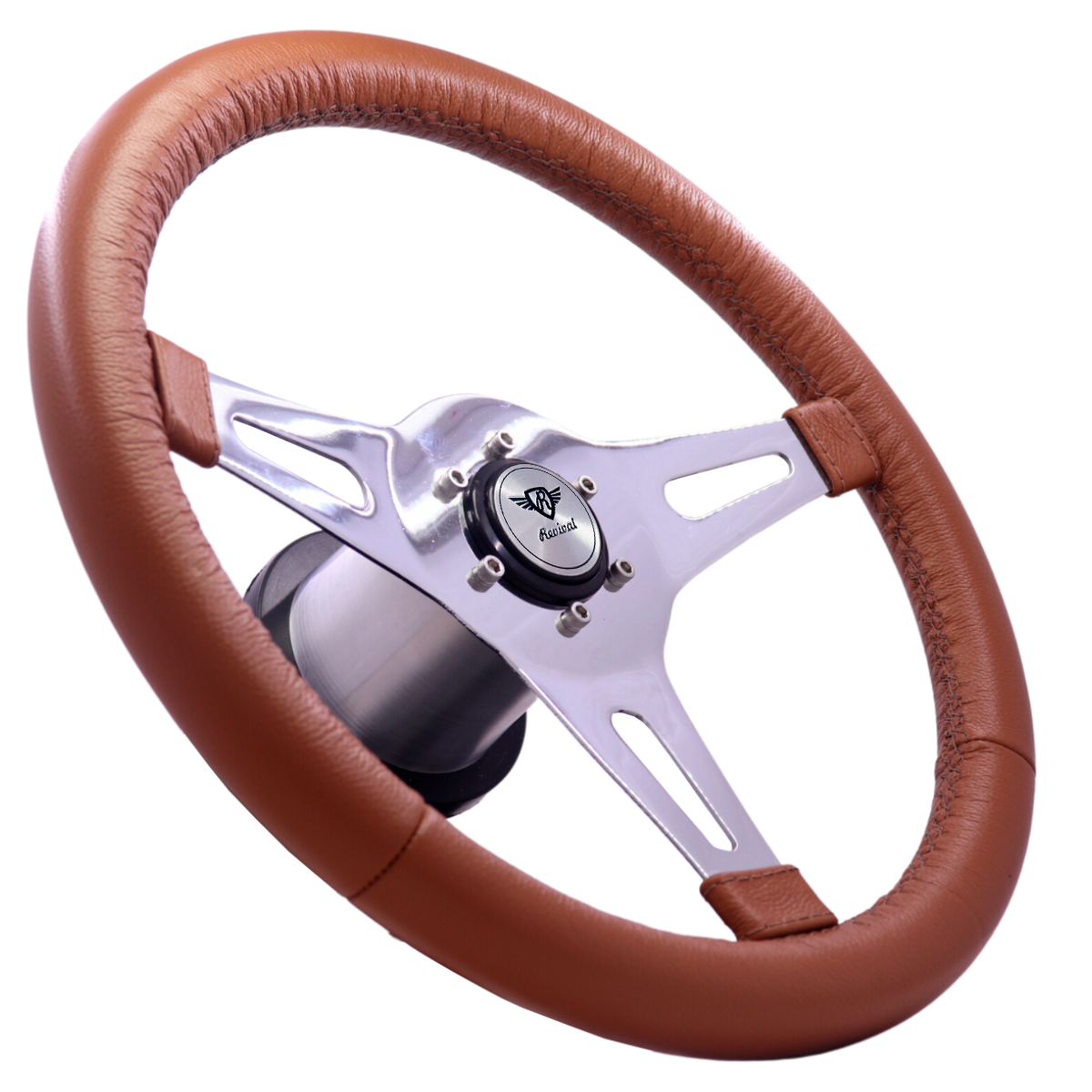 Revival Mini Classic Caramel Leather Steering Wheel