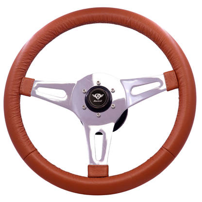 Revival Mini Classic Caramel Leather Steering Wheel