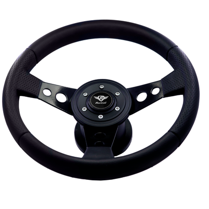 Revival Racing Black PU Steering Wheel With Disc (Black Logo)