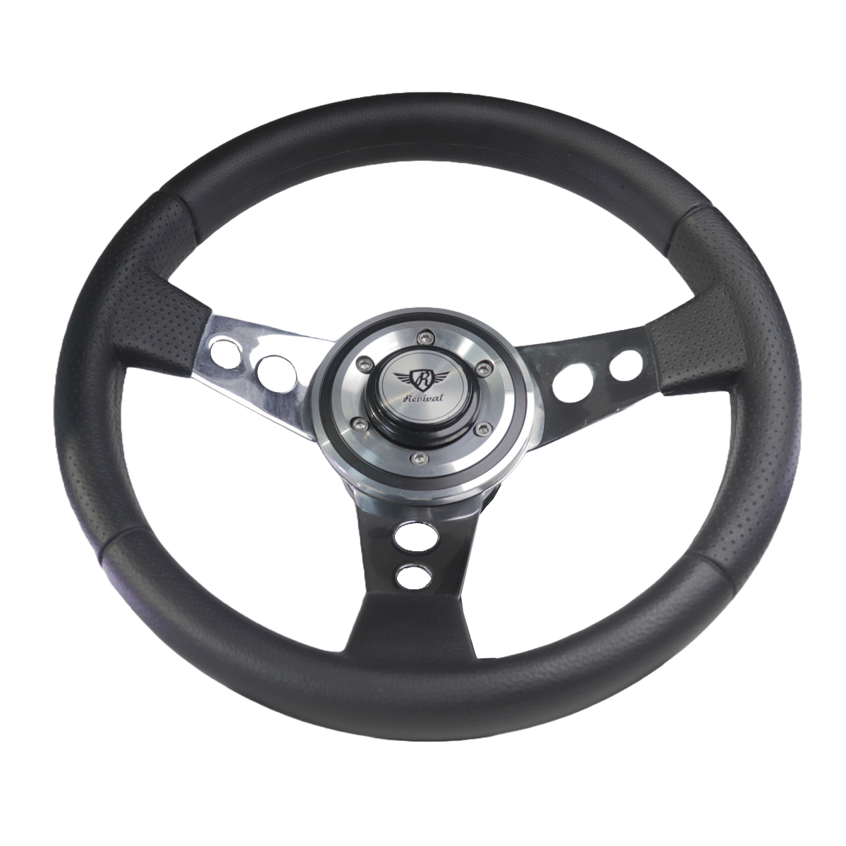 Revival Racing PU Steering Wheel (Black Logo)