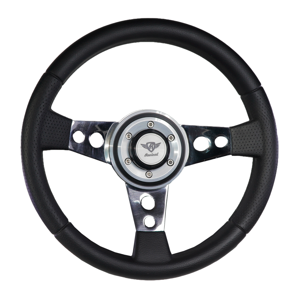 Revival Racing PU Steering Wheel (Black Logo)