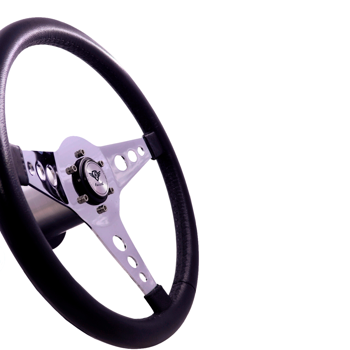 Revival R PU steering wheel (Silver Logo)