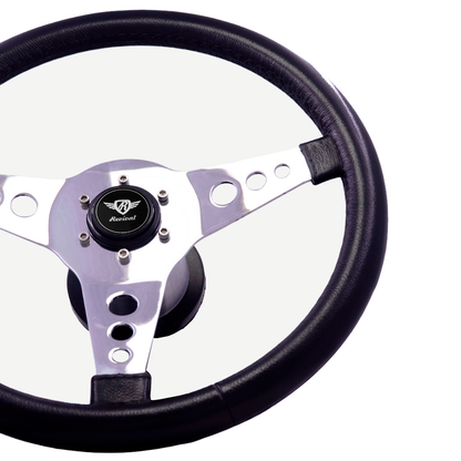 Revival R PU steering wheel (Black Logo)