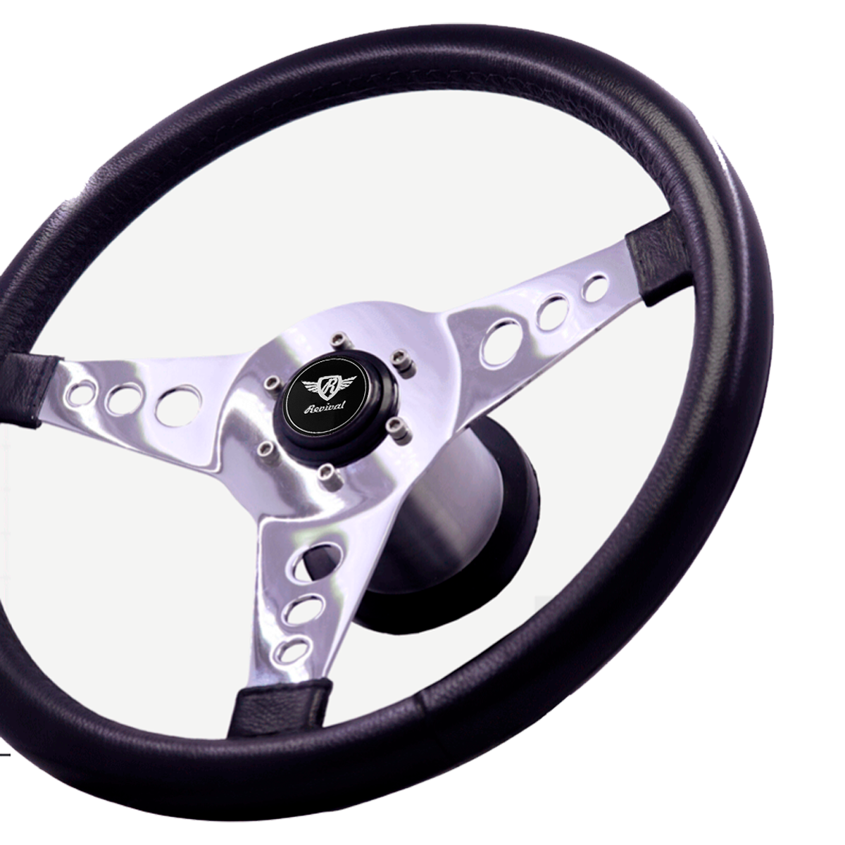 Revival R PU steering wheel (Black Logo)