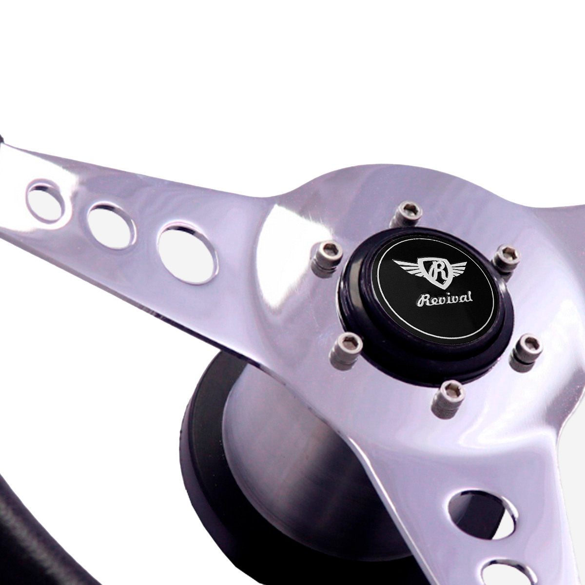 Revival R PU steering wheel (Black Logo)